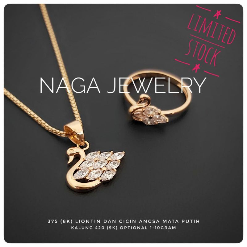 SET PERHIASAN SWAN EMAS KADAR 375&420