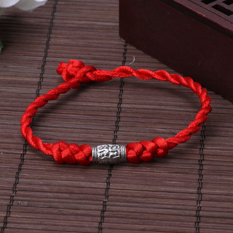 Glitter Handmade Chinese Feng Shui Lucky Kabbalah Red String Bracelets Tibetan Jewelry