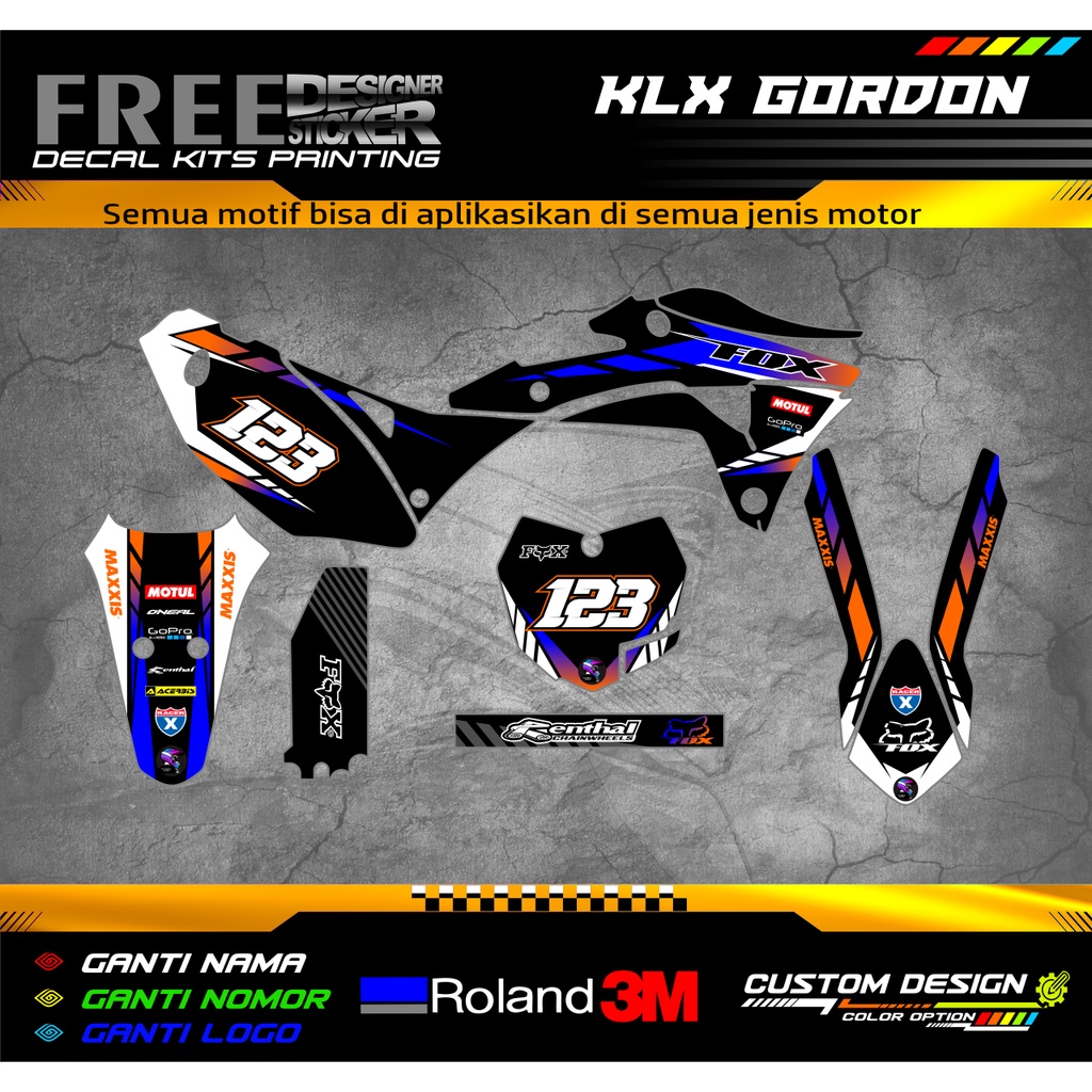 Decal Stiker Klx Gordon WS018