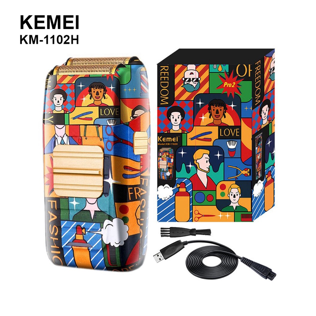 Kemei KM 1102H Alat Cukur Rambut Hair Shaver Detailer Clipper