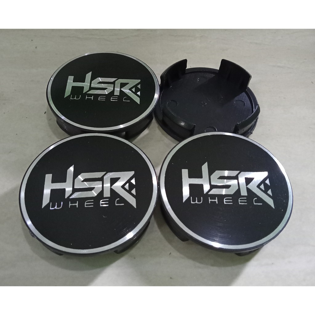4 buah Tutup as roda ban mobil dop center velg RACING logo HSR 6 CM
