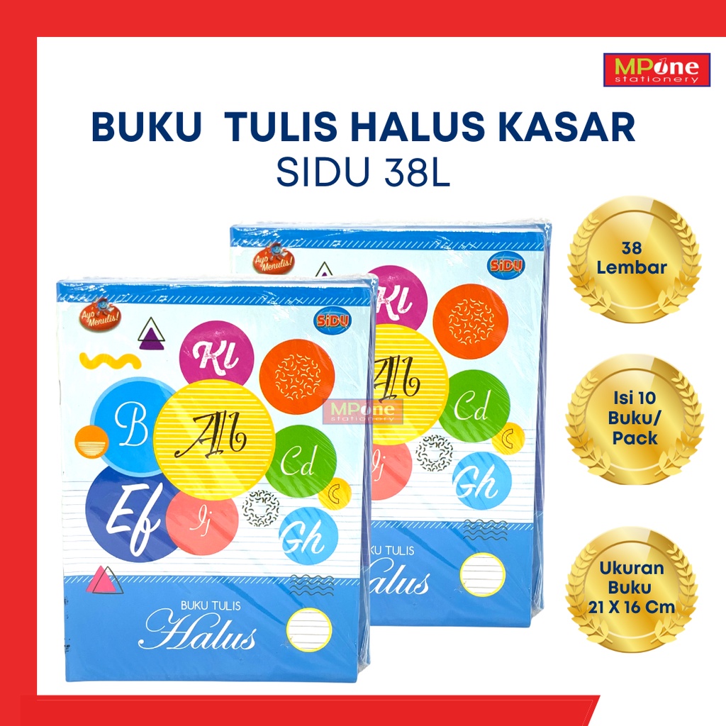 Jual (1 PACK) Buku Tulis Halus Kasar 38 Lembar / Buku Tulis Tegak ...