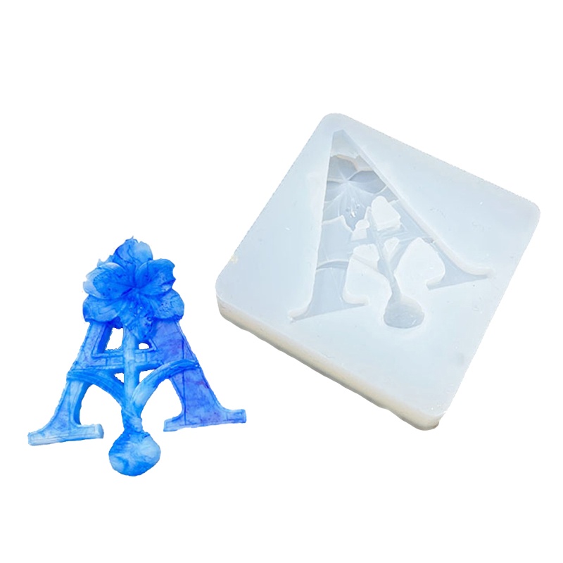 Siy Cetakan Epoksi Handmade Diy Bentuk Huruf Alfabet / Bunga Bahan Silikon Untuk Hadiah Ulang Tahun