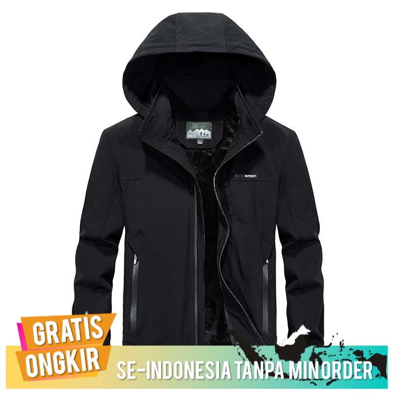 Jaket Pria Import Original Peregangan Bulu Berjajar Jaket Mantel jaket 12345