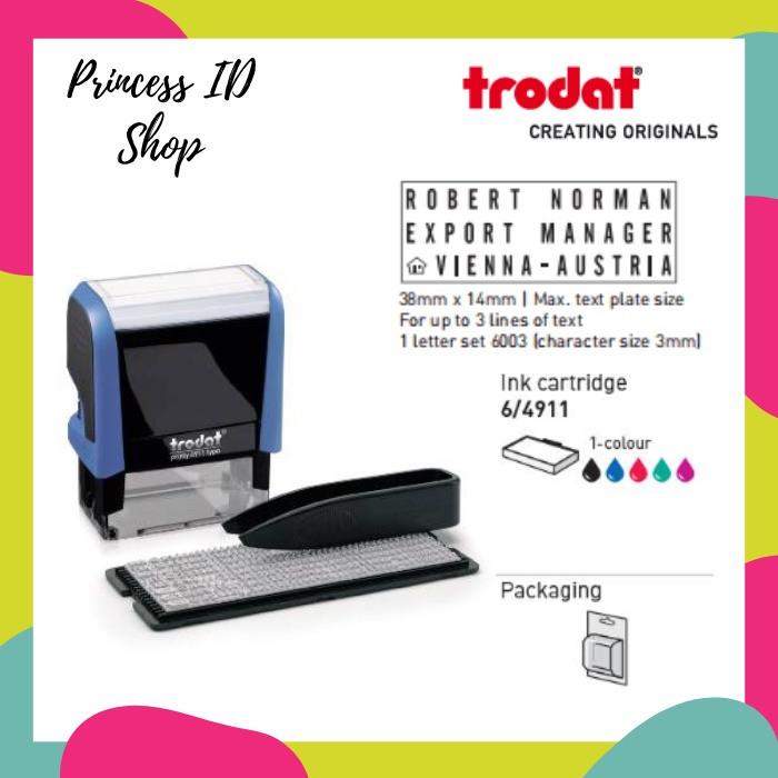 

Stempel Trodat Typo 4911 + Letter Bongkar Pasang