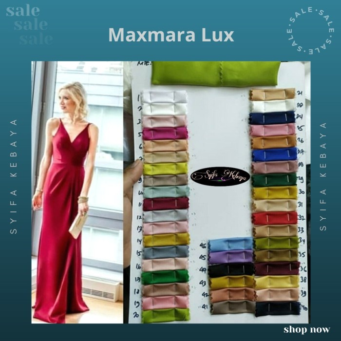 Unik Kain maxmara polos super  bahan gamis rok furing Berkualitas