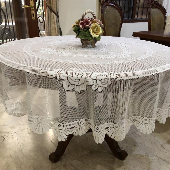 taplak meja renda bulat 180