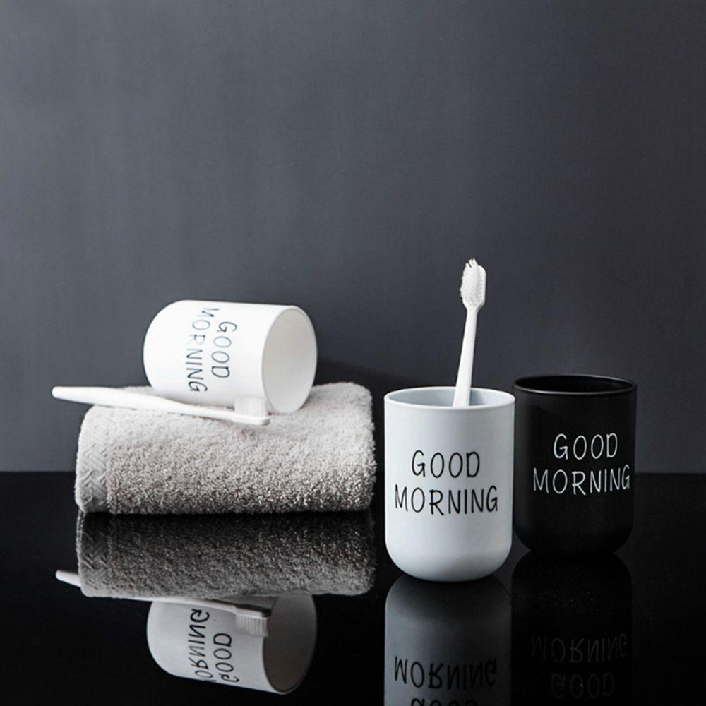 Lanfy Good Morning Cup Portable Healthy Nordic Style Organizer Cup Untuk Jus Susu Teh Cangkir Dapur Sikat Gigi Tempat Minum C0ffee Mug