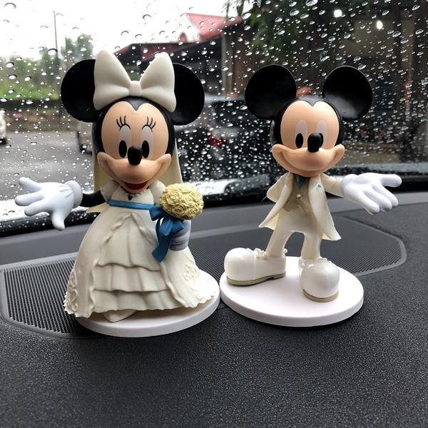 Pajangan Miniatur Figure Mickey Minnie Mouse WEDDING Series ORIGINAL DISNEY JAPAN LIMITED EDITION