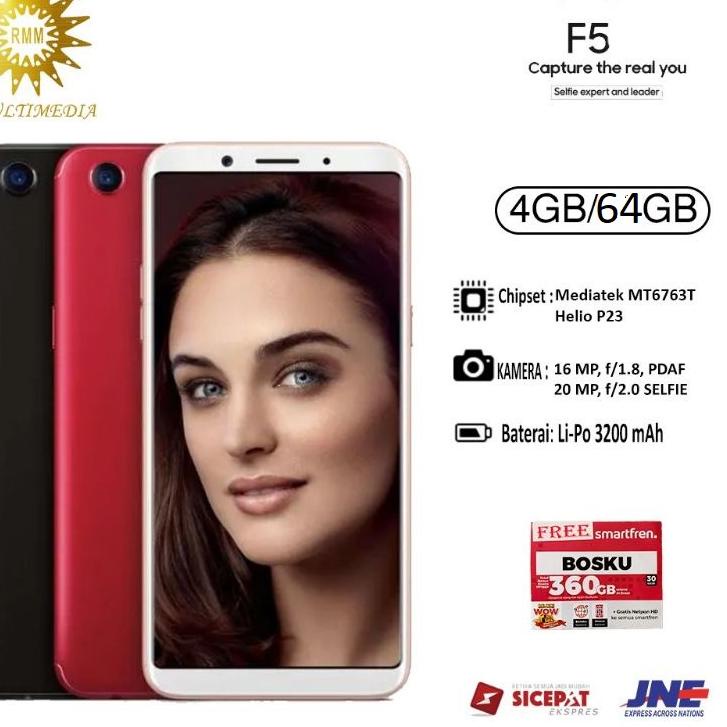 Harga Bersahabat.. OPPO F5 RAM 4GB INTERNAL 64GB GARANSI 1 TAHUN
