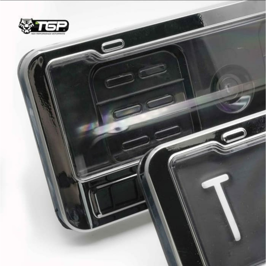 Cover plat motor TGP icon black chrome universal fazzio nmax adv pcx vario aerox beat dll