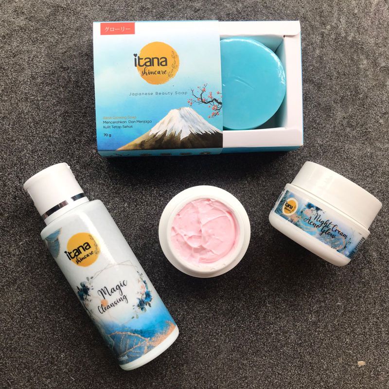 CREAM ITANA SKINCARE || PRODUK BARU || PAKET ITANA SKINCARE GLOW WHITENING TERMURAH (BISA COD)