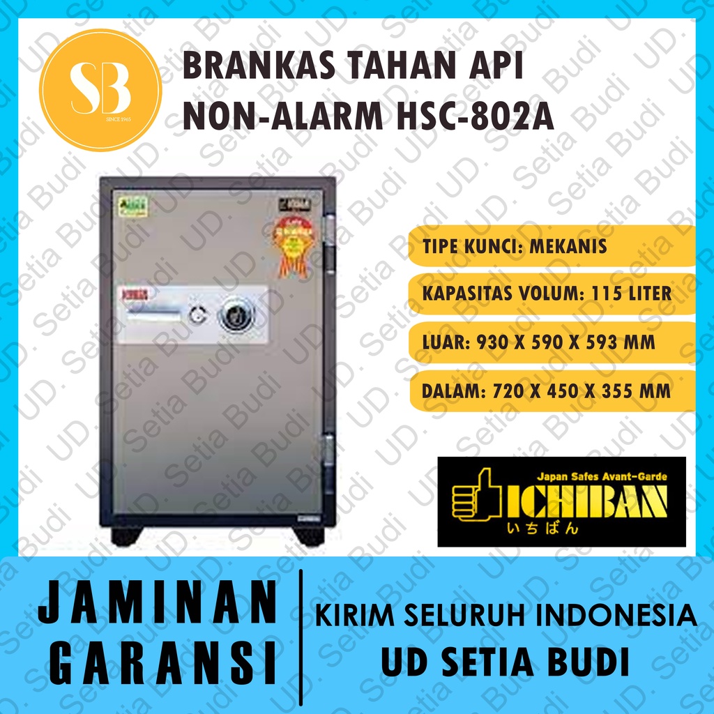 Brankas Ichiban Tahan Api Non-Alarm HSC-802A