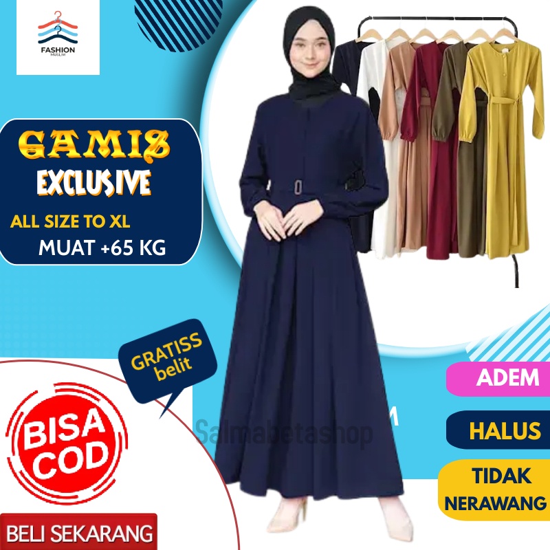 TRAND model Baju Gamis Remaja Terbaru N_muslimah Kekinian 2021 Gamismurah Bajugamis Warna Navy Polos