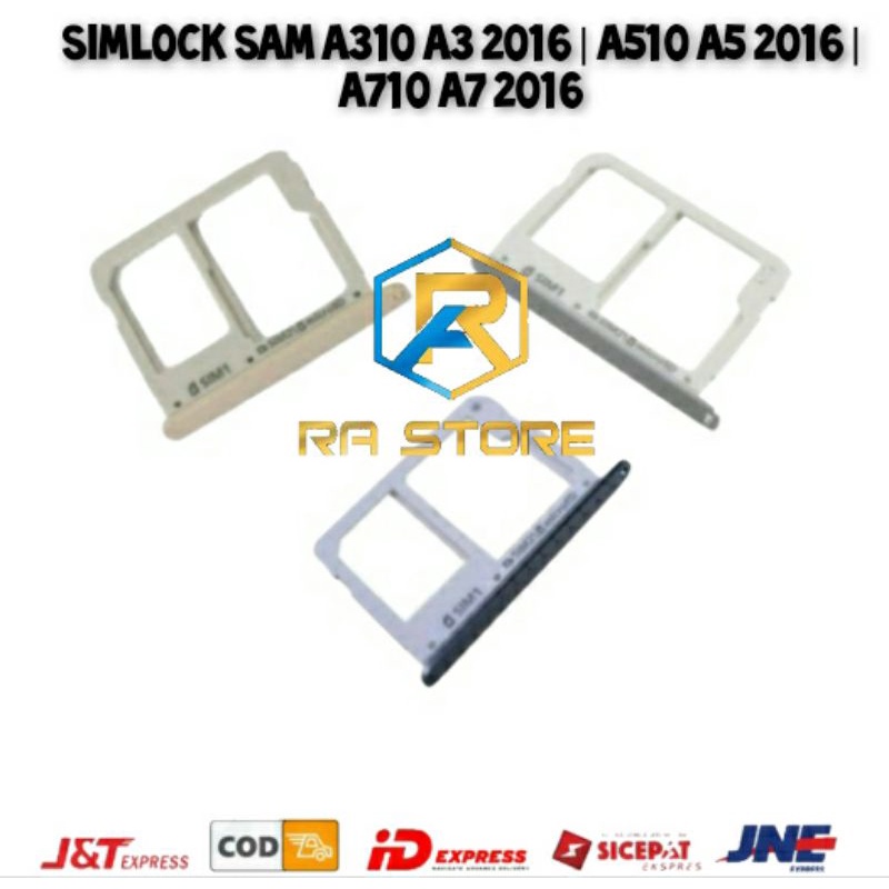 Simlock Simtray Samsung Galaxy A310 A3 2016 | A510 A5 2016 | A710 A7 2016 Sim Tray Slot Simcard