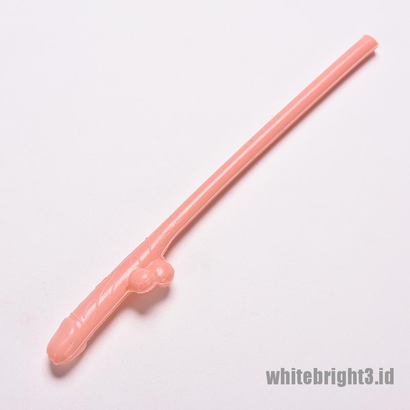 ❤WHITE3❤ 10pcs Hen Night Party Accessories Willy Drinking Penis Novelty Nude Straw