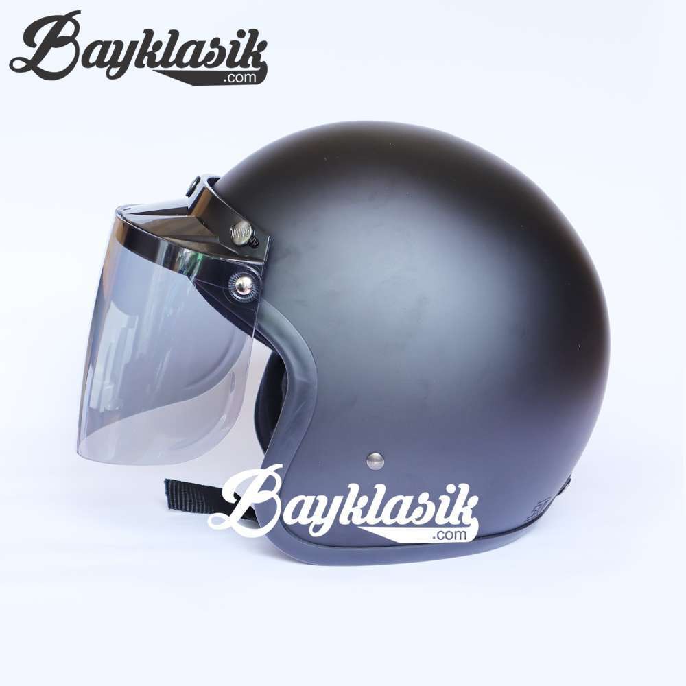 Helm Bogo Hitam Doff Harga Sudah Termasuk Kaca Datar Bogo Original Kaca Flat Hitam Smoke Saja Shopee Indonesia