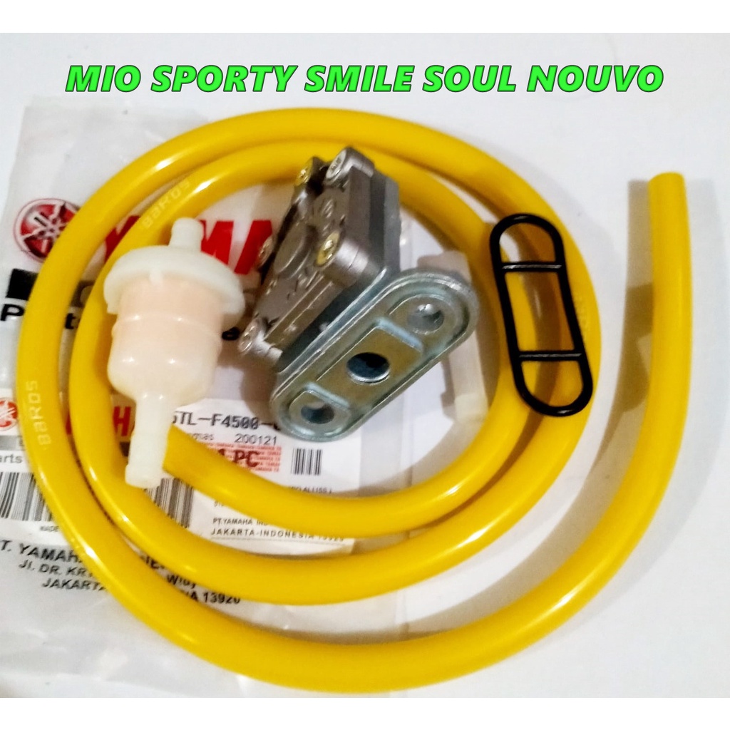 Sepaket Kran Bensin Mio Sporty - Jupiter MX - +saringan bensin + Selang baros