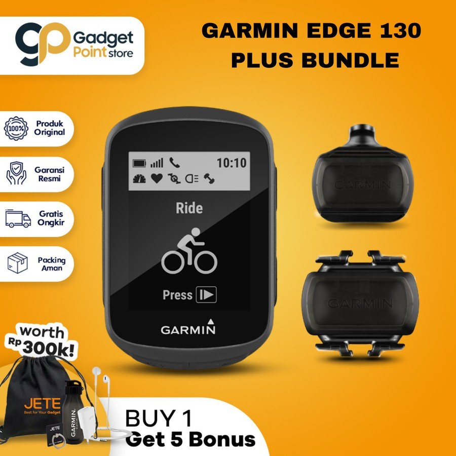 Garmin Edge 130 Plus Bundle Original - Garansi TAM 2 Tahun