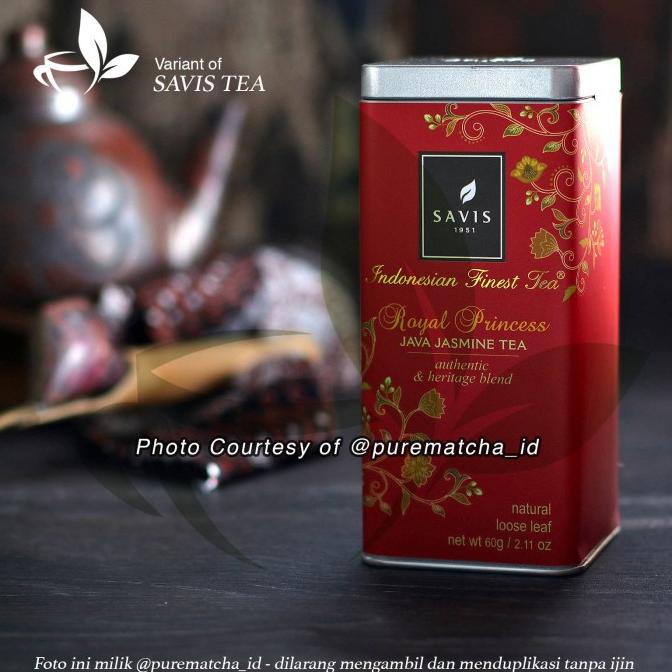 

Savis Tea - Premium Royal Princess Tea KALENG 60gr Teh Hijau Melati