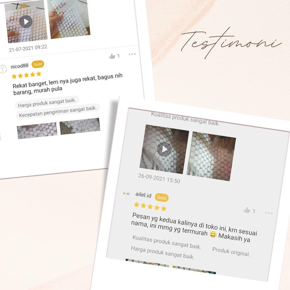 

(gpzu -212) TERMURAH!! 100pasang - 1cm velcro/perekat bulat double side sticker fama850