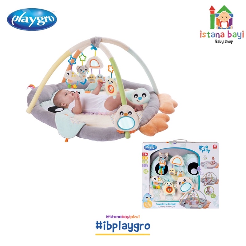 Playgro Snuggle Me Penguin Tummy Gym - Matras Bermain Anak Bayi