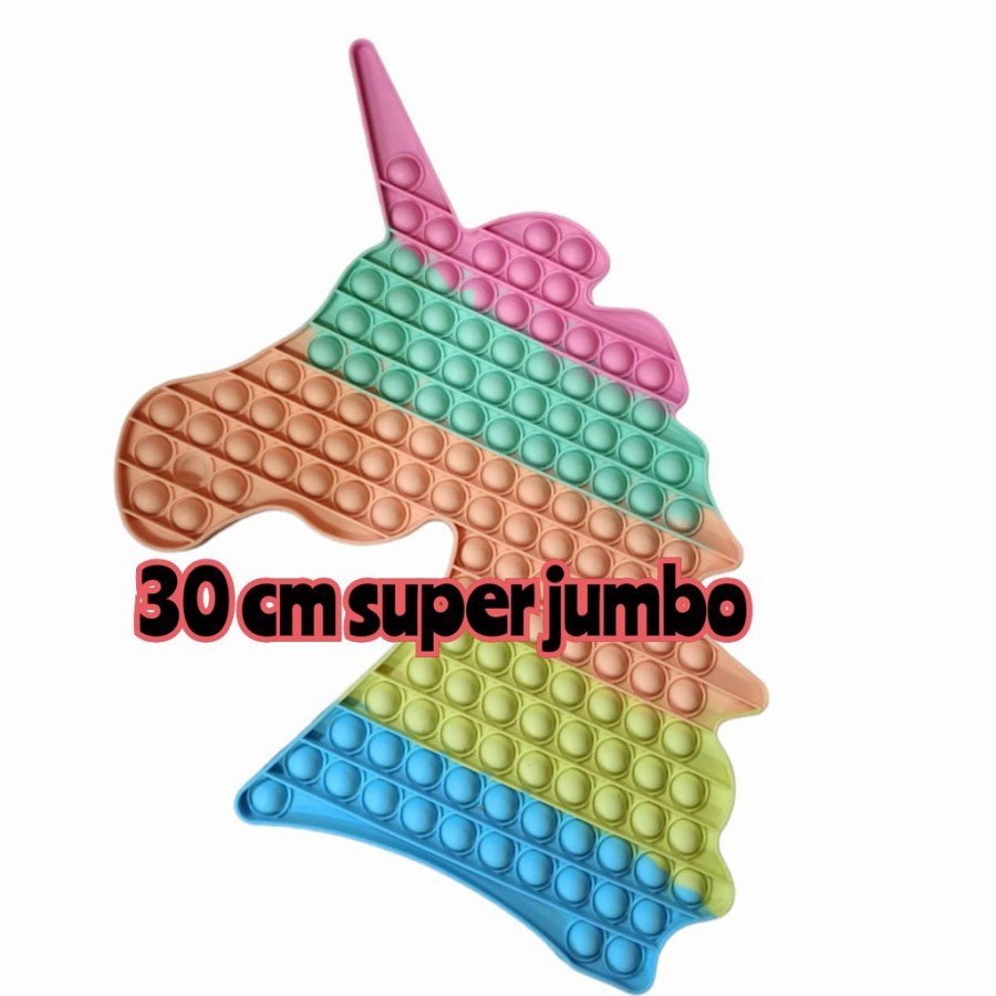 New Pop It fidget Push Mainan Anak Super Jumbo - Unicorn