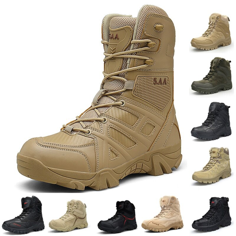 Sepatu basket laki-laki Desert Boots Men Tactical Boot Men Outdoor Sports Camping Military Shoes