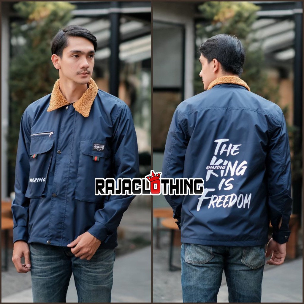 RCL - Jaket Pria Cozy Pria Merk Amazing / Jaket Parasut Gunung / Jaket Windbreaker