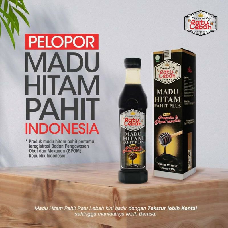 Madu Hitam Pahit Ratu Lebah - Madu Pahit premium