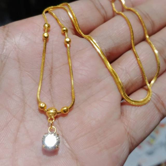  Kalung  Lapis Emas  Bandul Mata Satu Untuk Dewasa  Shopee 