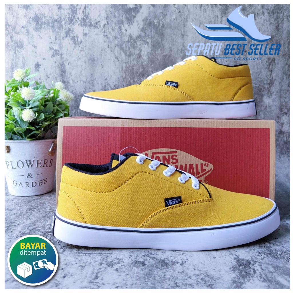 COD Sepatu Sekolah Vans Era Authentic California kuning Pria Wanita