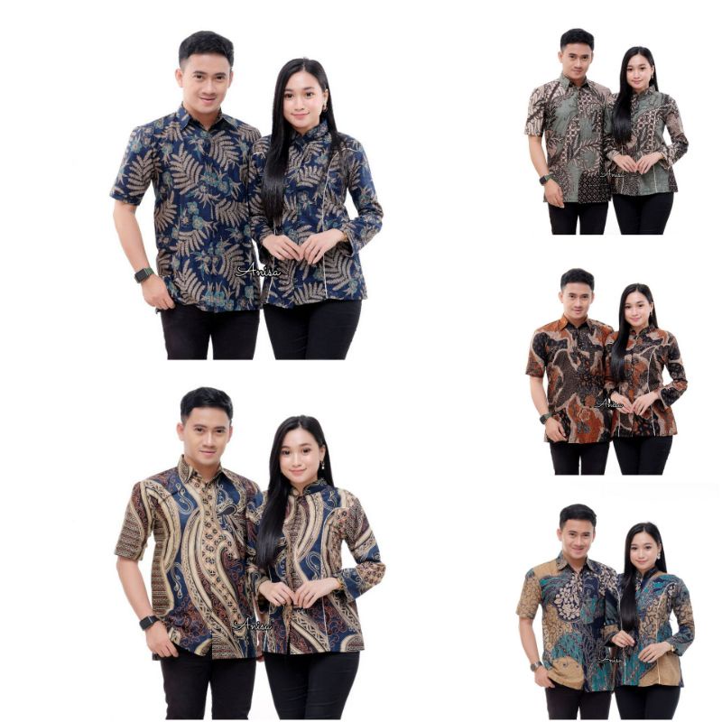 Batik couple modern atasan batik couple seragam kerja size M L XL XXL