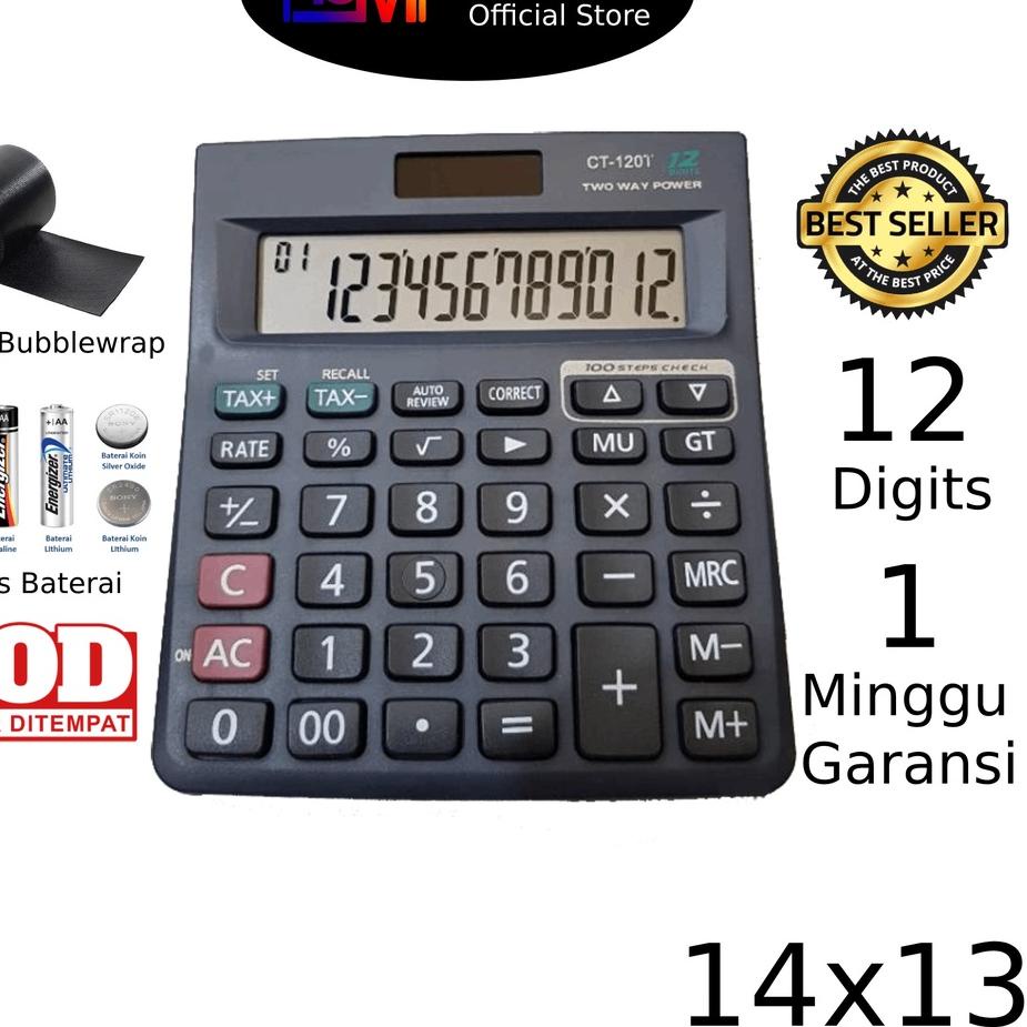 

[KODE 6BKBM] Kalkulator 120T 12 Digit - Kalkulator Check / Kakulator Dagang Besar / Calculator