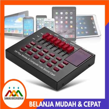 Original Bluetooth USB External Soundcard Live Mic Headset  [Hitam]