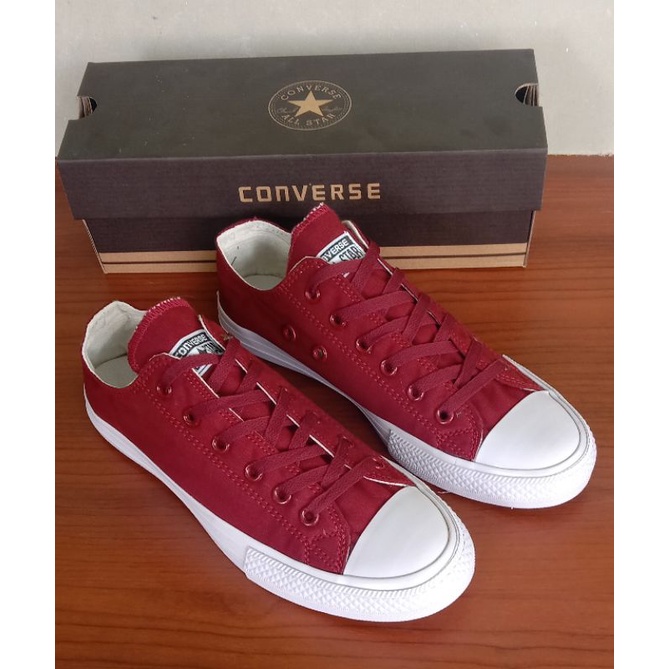 (free box converse)sepatu converse all star ct chuck taylor maroon all star ct merah maroon