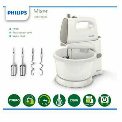 Stand mixer PHILIPS HR 1559 / HR1559 mixer com GARANSI RESMI