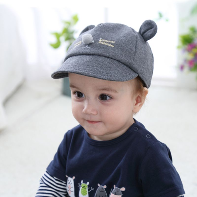 Versi Korea Musim Gugur dan Musim Dingin Mouse Memuncak Topi Anak-anak Topi Bisbol Baru Bayi Topi Bayi Topi Musim Gugur Topi