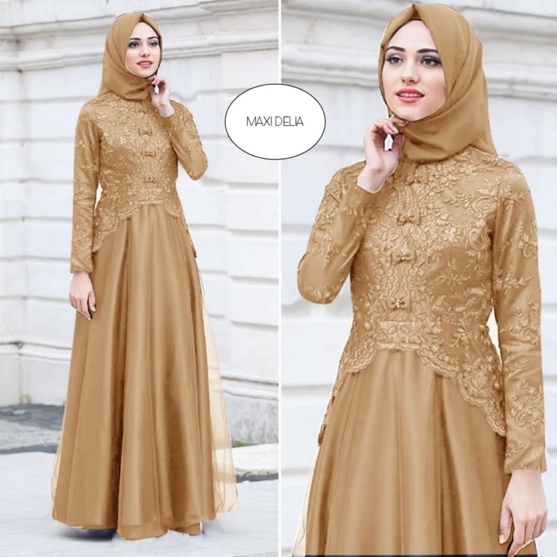 GAMIS MAXI DELLA / GAMIS TERBARU/ DRESS KONDANGAN/ GAMIS REMAJA/ BAJU GAMIS WANITA TERBARU 2022/ GAM