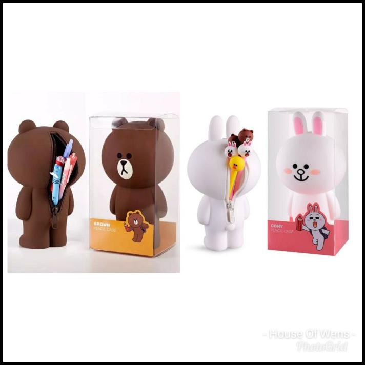 

Caramel | Line Brown Pencil Case - Tempat Pensil Line Brown Include Kotak Cute