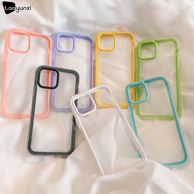 3in1 Case Warna Permen Macaron Tahan Banting Untuk iPhone 11 12 13 Pro MAX 6 6s 7 8 Plus SE 2020 X XS MAX