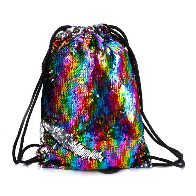 32005 REVERSE SEQUIN STRING BAG / TAS SERUT SEQUIN / TAS SERUT BLING BLINK IMPORT KOREA MURAH