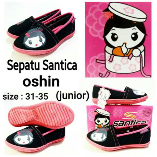 Sepatu anak wanita lucu santica oshin junior slip on anak termurah dan terbaru