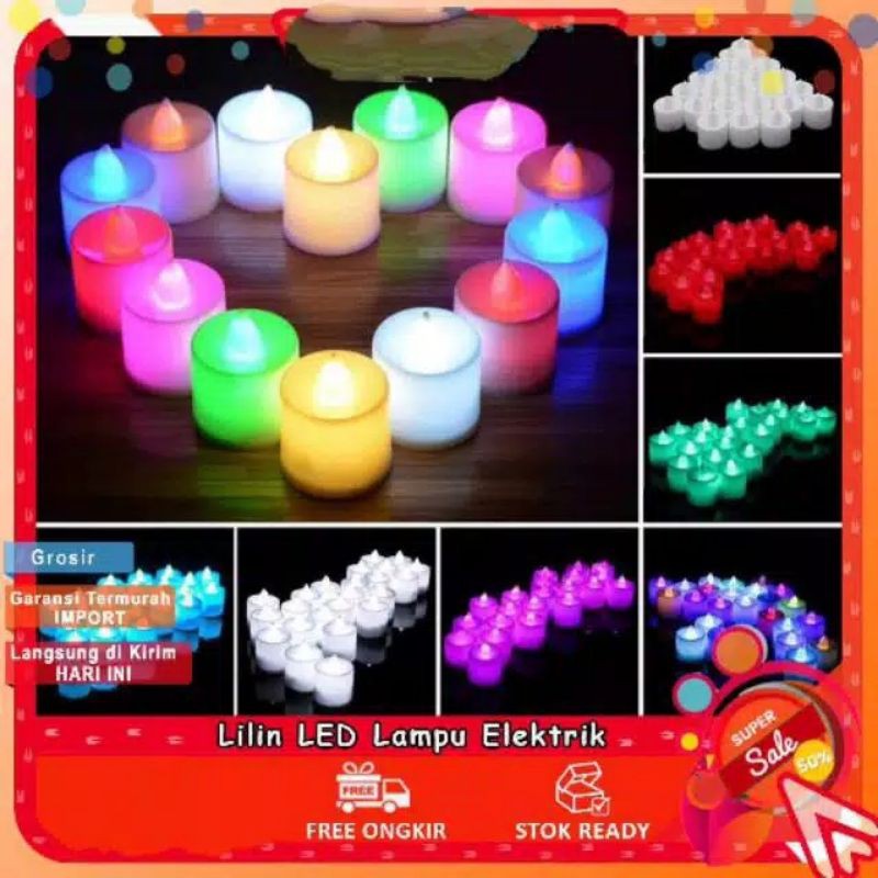 Lilin Elektrik LED Candle Lampu Hias Electric Mini Hias Murah Pesta Natal