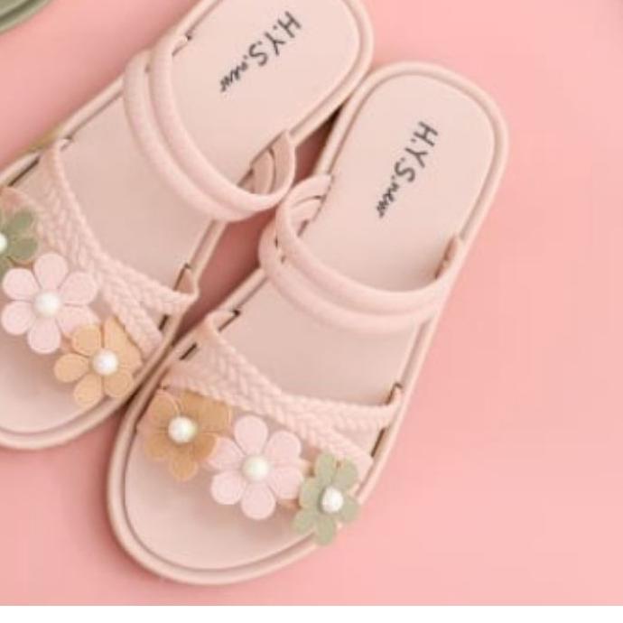 Gts-DAISY Sandal Jelly Anak Wanita Wedges Jelly Anak Sendal Karet Jelly ,.
