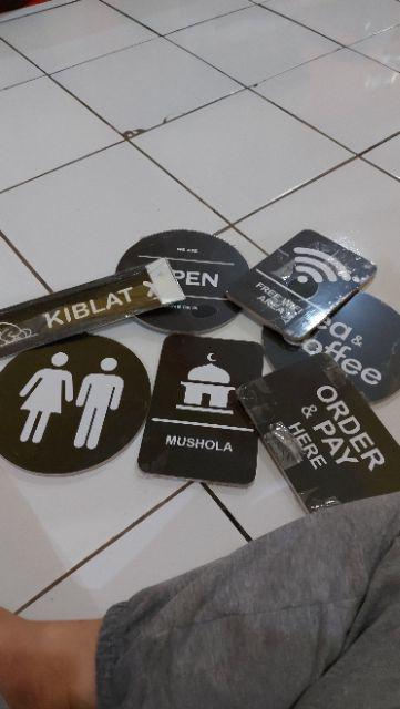 Sign Toilet Umum - Papan Tanda Toilet Umum - Toilet Cafe