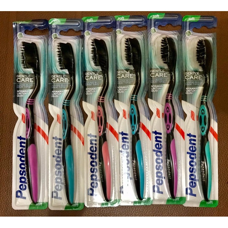 Sikat Gigi PEPSODENT Gentle Care Soft per Pcs hitam