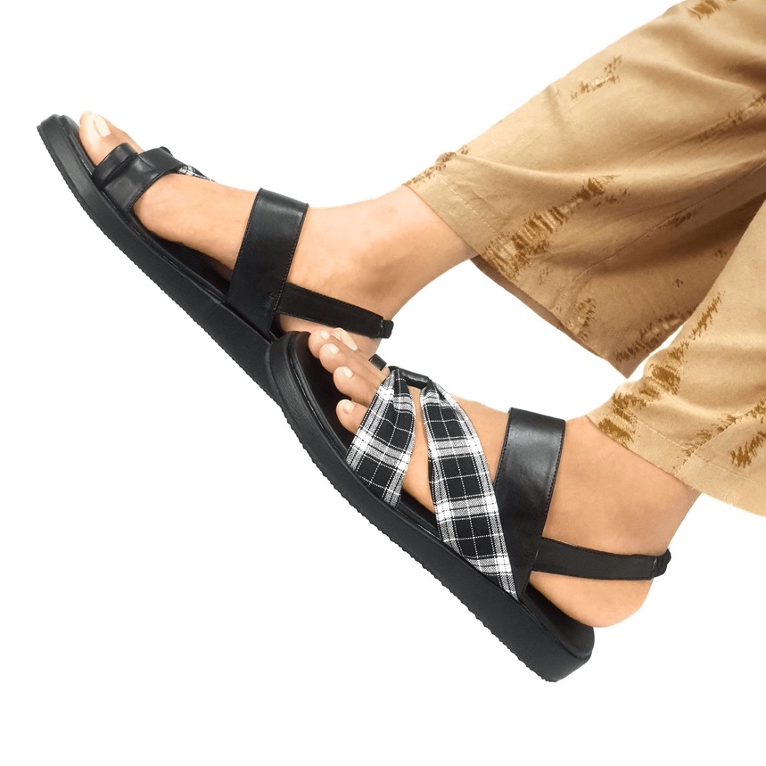 Sandal Tali Wanita Velonesia Slip Sandal Platform Wanita Sandal Wanita Tali Belakang - Kanna-1