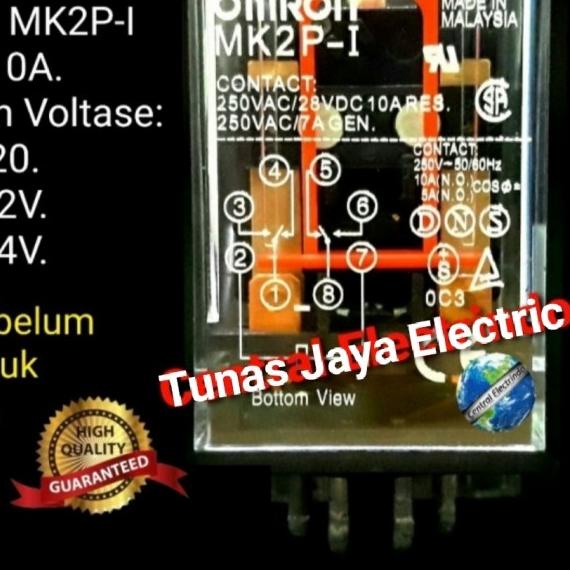 ➫ Relay MK2P-N 24VDC (Led) OMRON kaki 8 pin ➭