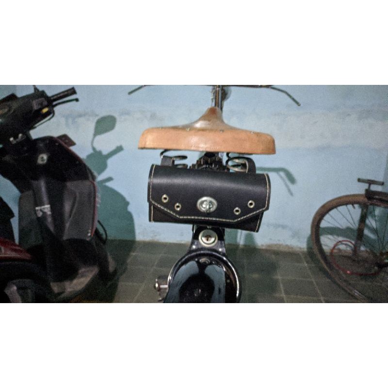 Tas Sadel Sepeda Vintage Bahan Kulit - tas kulit sepeda ontel
